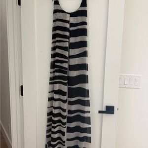 Alice and Olivia Black and white Striped Maxi Dress